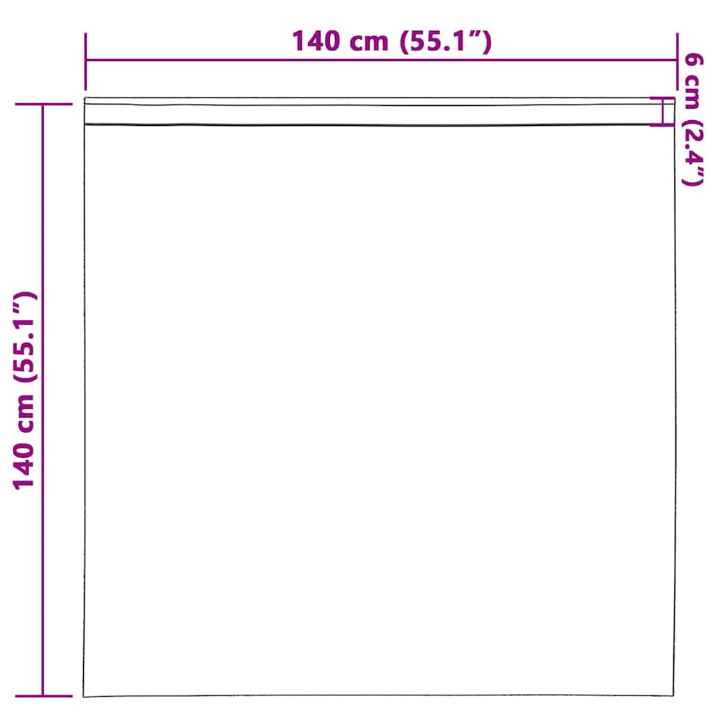 Tende Blackout con Anelli 2 pcs Bianco brillante 140 x 140 cm | homemem39