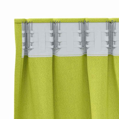 Tende Blackout con Anelli 2 pcs Verde 140 x 140 cm Poliestere | homemem39