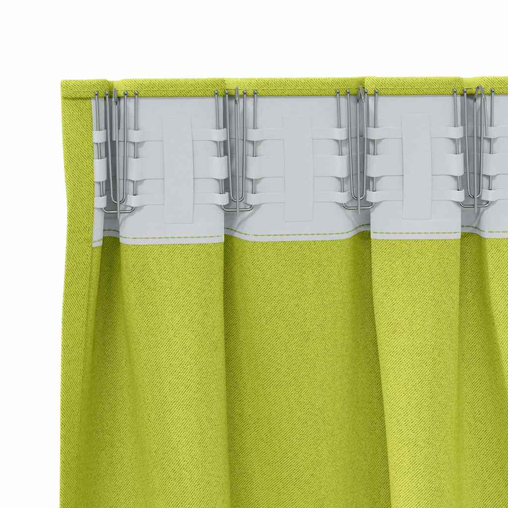 Tende Blackout con Anelli 2 pcs Verde 175 x 140 cm Poliestere | homemem39