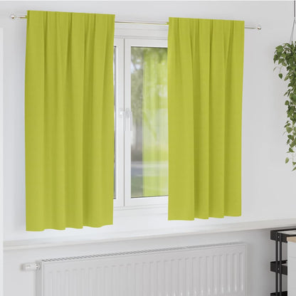 Tende Blackout con Anelli 2 pcs Verde 175 x 140 cm Poliestere | homemem39