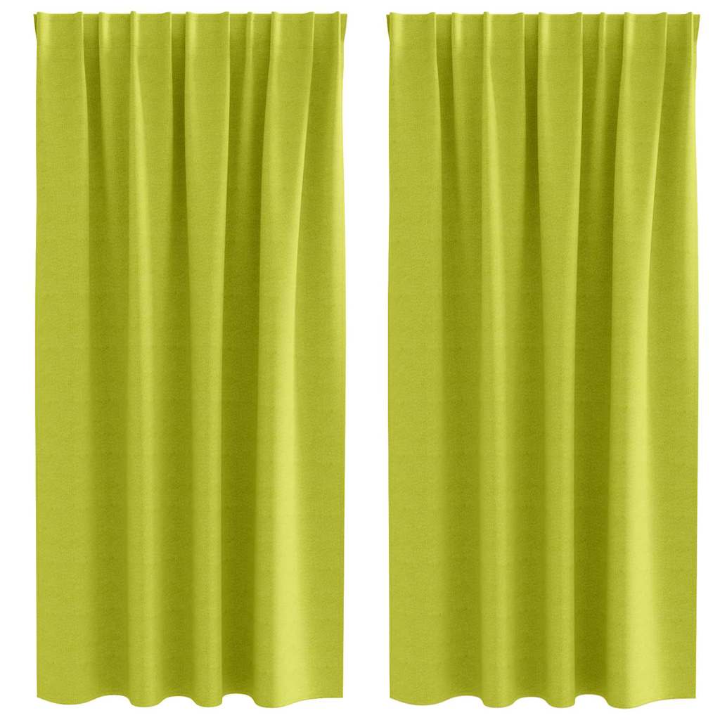 Tende Blackout con Anelli 2 pcs Verde 175 x 140 cm Poliestere | homemem39