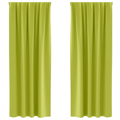Tende Blackout con Anelli 2 pcs Verde 225 x 140 cm Poliestere | homemem39