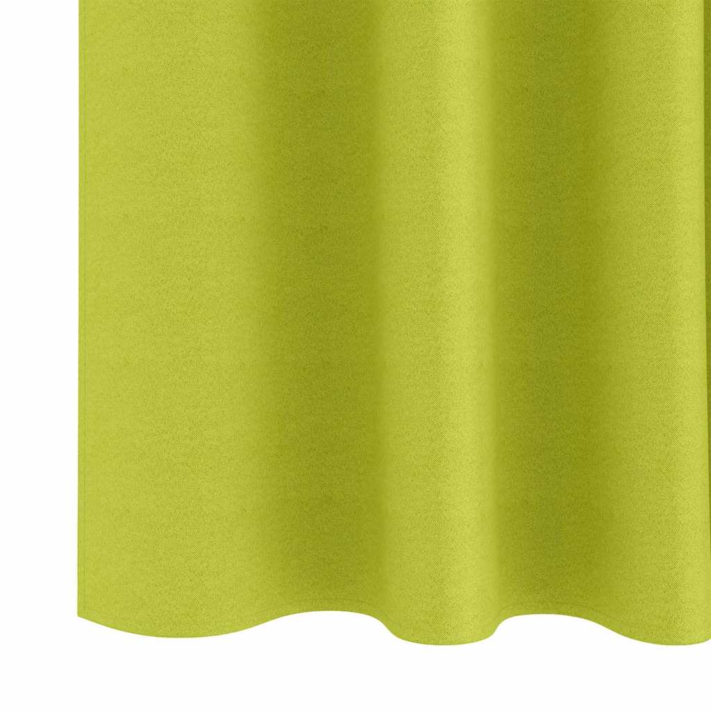 Tende Blackout con Anelli 2 pcs Verde 260 x 140 cm Poliestere | homemem39