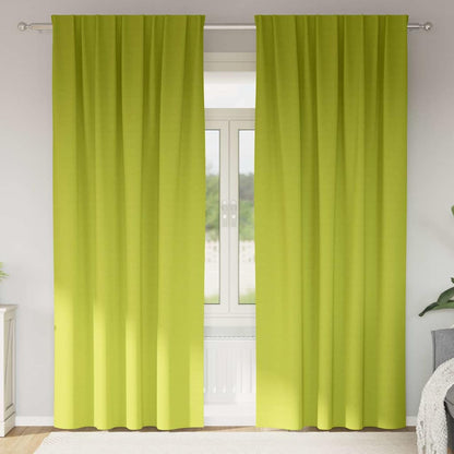 Tende Blackout con Anelli 2 pcs Verde 260 x 140 cm Poliestere | homemem39