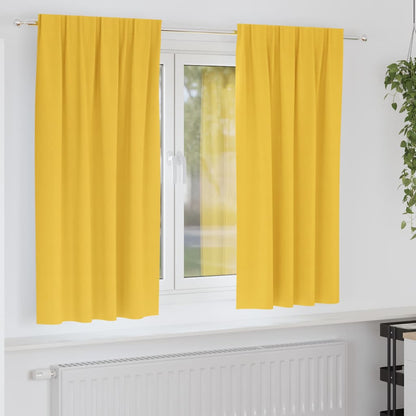 Tende Blackout con Anelli 2 pcs Giallo senape 175 x 140 cm | homemem39