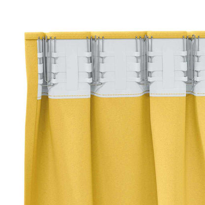 Tende Blackout con Anelli 2 pcs Giallo senape 225 x 140 cm | homemem39