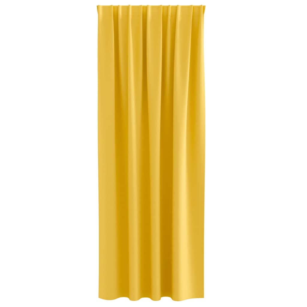 Tende Blackout con Anelli 2 pcs Giallo senape 225 x 140 cm | homemem39