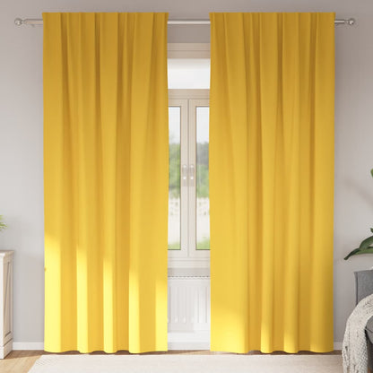 Tende Blackout con Anelli 2 pcs Giallo senape 245 x 140 cm | homemem39