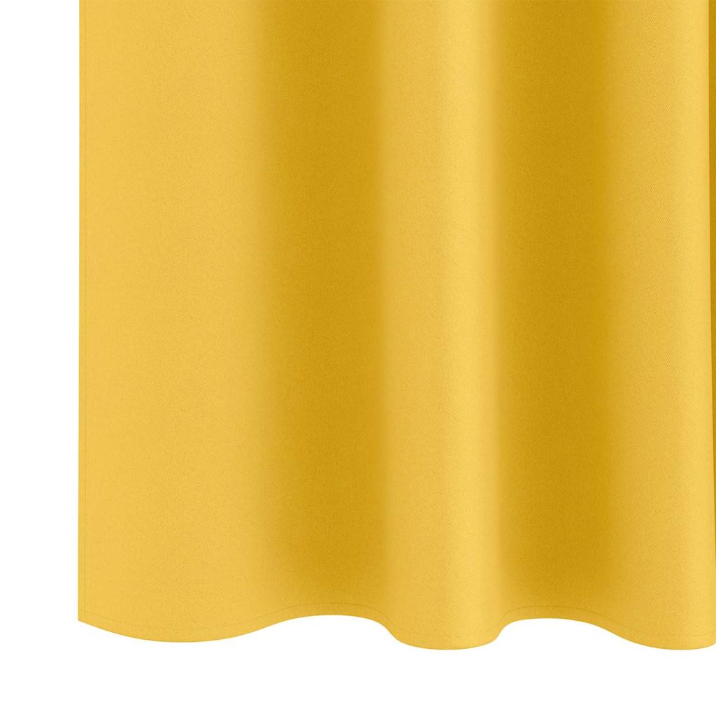 Tende Blackout con Anelli 2 pcs Giallo senape 260 x 140 cm | homemem39
