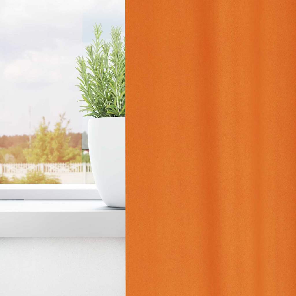 Tende Blackout con Anelli 2 pcs Arancione 175 x 140 cm | homemem39