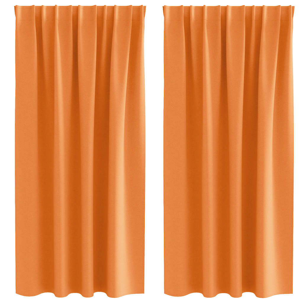 Tende Blackout con Anelli 2 pcs Arancione 175 x 140 cm | homemem39