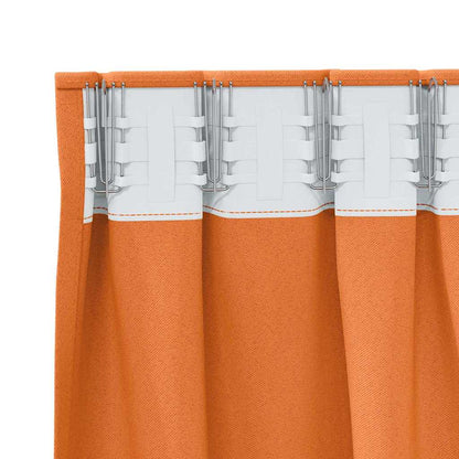 Tende Blackout con Anelli 2 pcs Arancione Vivo 225 x 140 cm | homemem39