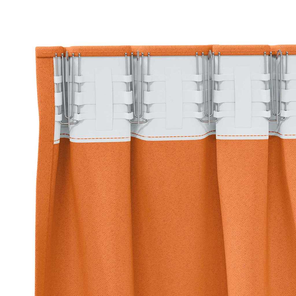 Tende Blackout con Anelli 2 pcs Arancione Vivo 245 x 140 cm | homemem39