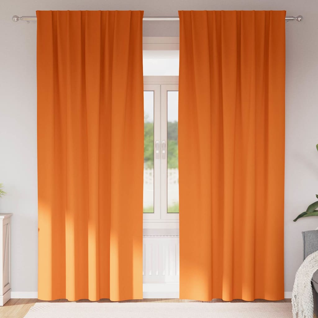 Tende Blackout con Anelli 2 pcs Arancione Vivo 245 x 140 cm | homemem39