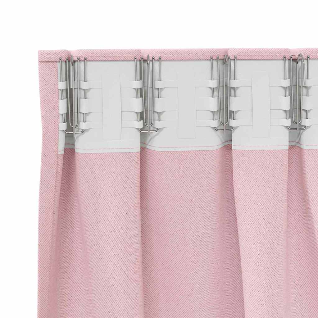 Tende Blackout con Anelli 2 pcs Rosa baby 140 x 140 cm | homemem39