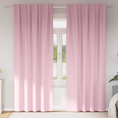Tende Blackout con Anelli 2 pcs Rosa baby 225 x 140 cm