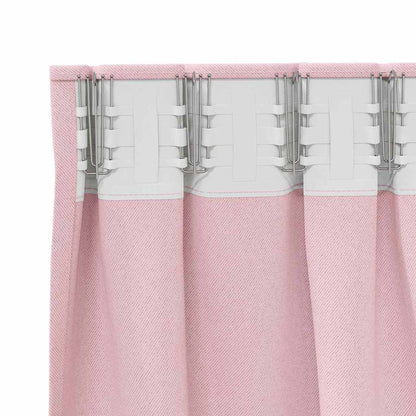 Tende Blackout con Anelli 2 pcs Rosa baby 260 x 140 cm | homemem39
