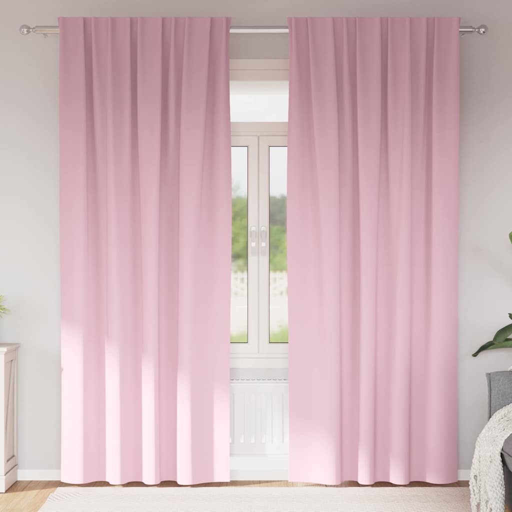 Tende Blackout con Anelli 2 pcs Rosa baby 260 x 140 cm | homemem39