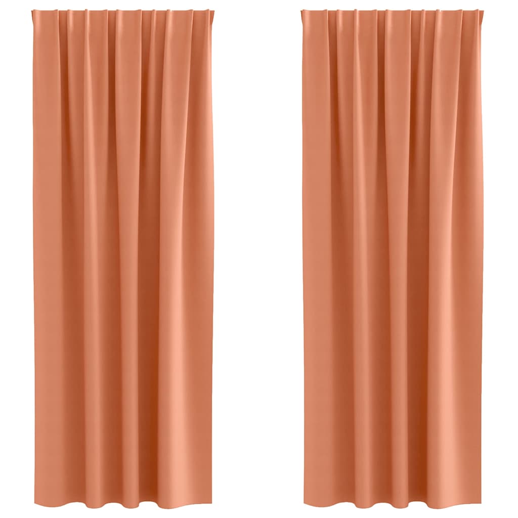 Tende Blackout con Anelli 2 pcs Terracotta 225 x 140 cm | homemem39