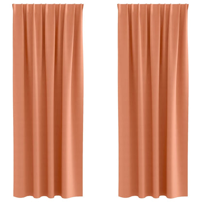 Tende Blackout con Anelli 2 pcs Terracotta 245 x 140 cm | homemem39