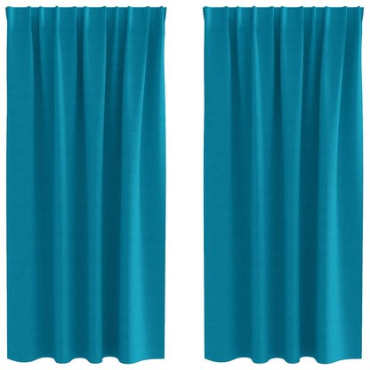 Tende Blackout con Anelli 2 pcs Turchese 175 x 140 cm | homemem39