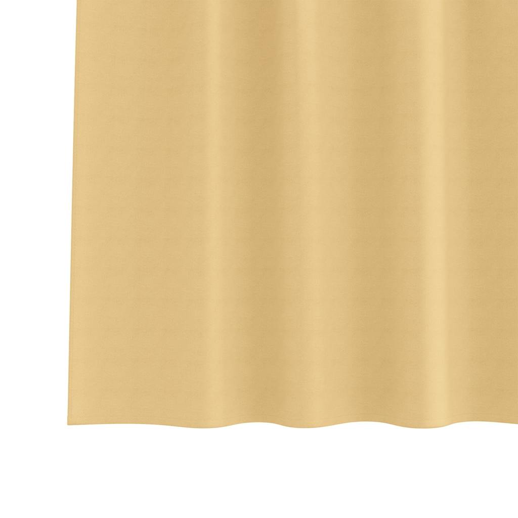 Tende Blackout con Anelli 2 pcs Beige 140 x 140 cm Poliestere | homemem39