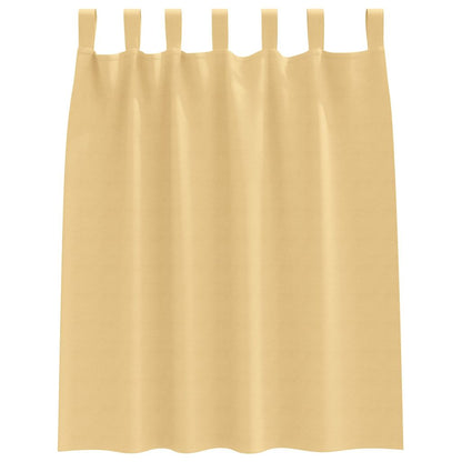 Tende Blackout con Anelli 2 pcs Beige 140 x 140 cm Poliestere | homemem39