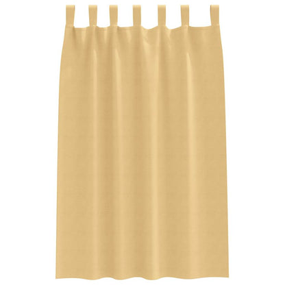 Tende Blackout con Anelli 2 pcs Beige 175 x 140 cm Poliestere | homemem39