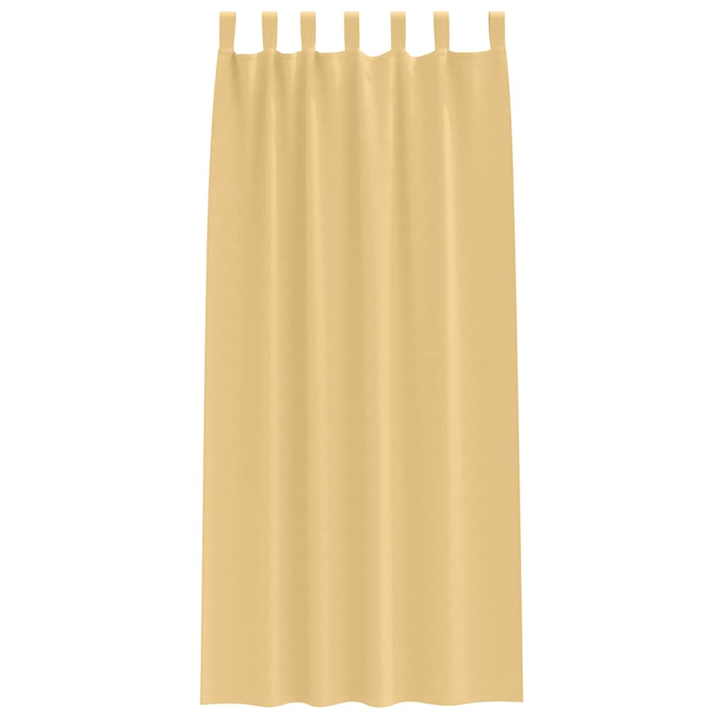 Tende Blackout con Anelli 2 pcs Beige 245 x 140 cm Poliestere | homemem39