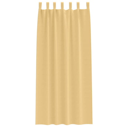 Tende Blackout con Anelli 2 pcs Beige 260 x 140 cm Poliestere | homemem39