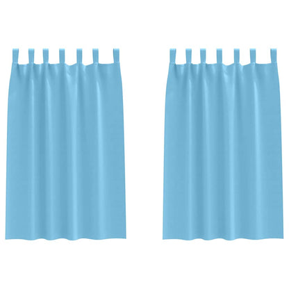 Tende Blackout con Anelli 2 pcs Blu Chiaro 175 x 140 cm | homemem39