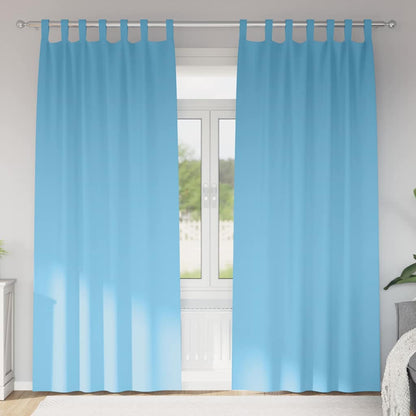 Tende Blackout con Anelli 2 pcs Blu Chiaro 225 x 140 cm | homemem39