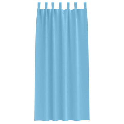 Tende Blackout con Anelli 2 pcs Blu Chiaro 225 x 140 cm | homemem39