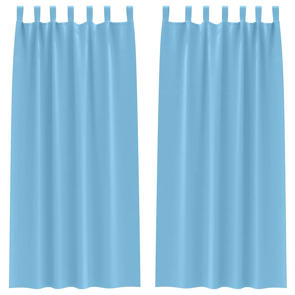 Tende Blackout con Anelli 2 pcs Blu Chiaro 245 x 140 cm | homemem39