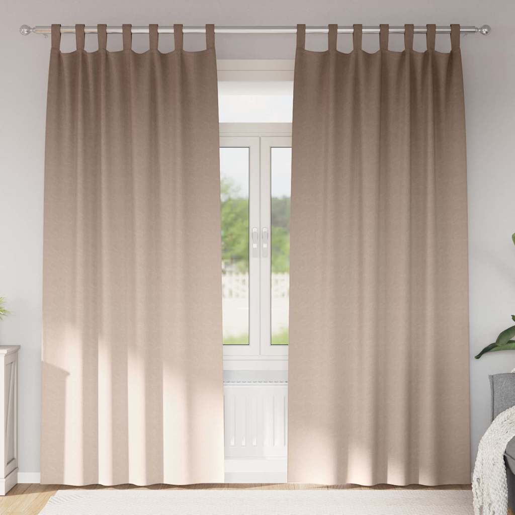 Tende Blackout con Anelli 2 pcs Talpa 245 x 140 cm Poliestere | homemem39