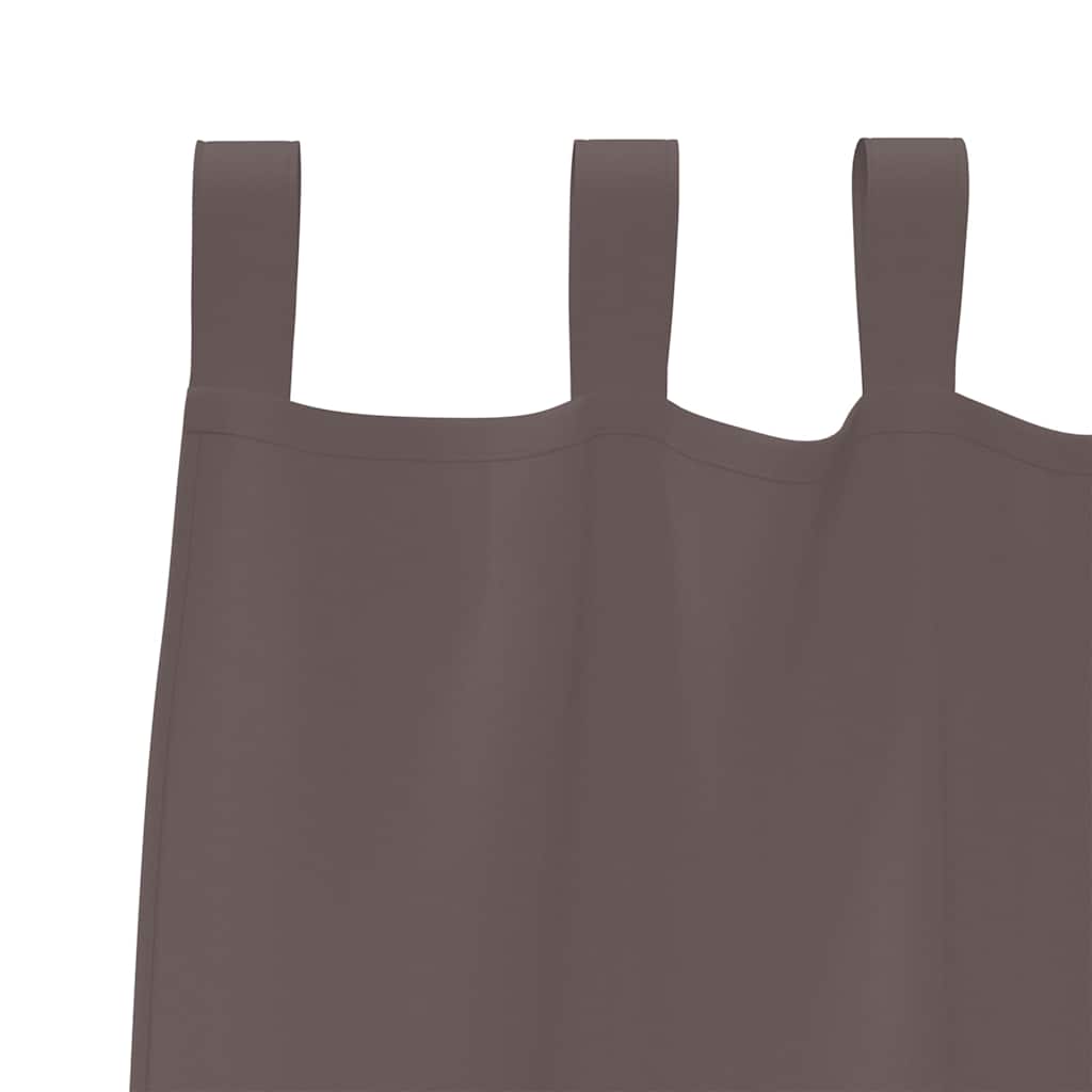 Tende Blackout con Anelli 2 pcs Marrone Scuro 140 x 140 cm | homemem39