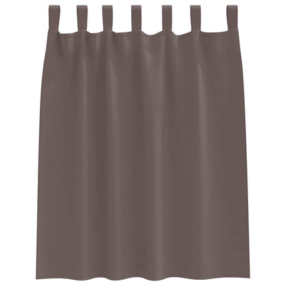 Tende Blackout con Anelli 2 pcs Marrone Scuro 140 x 140 cm | homemem39