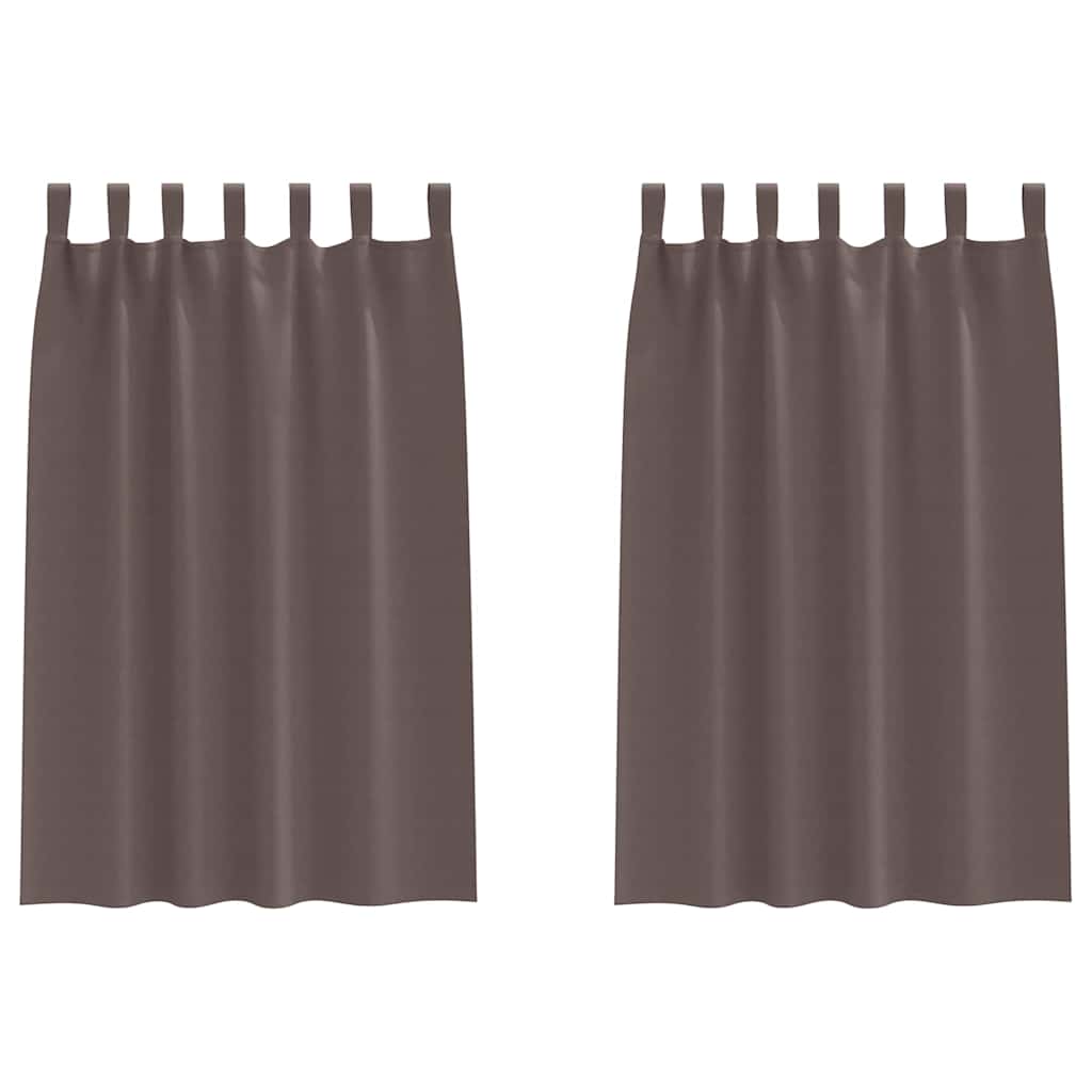 Tende Blackout con Anelli 2 pcs Marrone Scuro 175 x 140 cm | homemem39