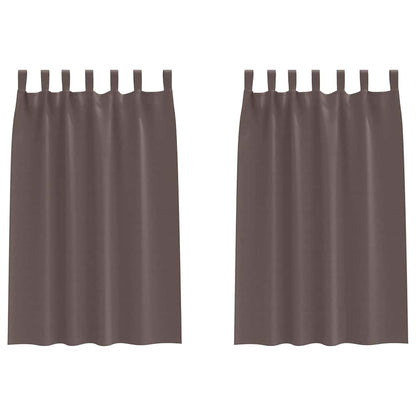 Tende Blackout con Anelli 2 pcs Marrone Scuro 175 x 140 cm | homemem39