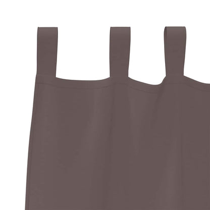 Tende Blackout con Anelli 2 pcs Marrone Scuro 260 x 140 cm | homemem39