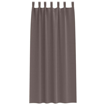 Tende Blackout con Anelli 2 pcs Marrone Scuro 260 x 140 cm | homemem39