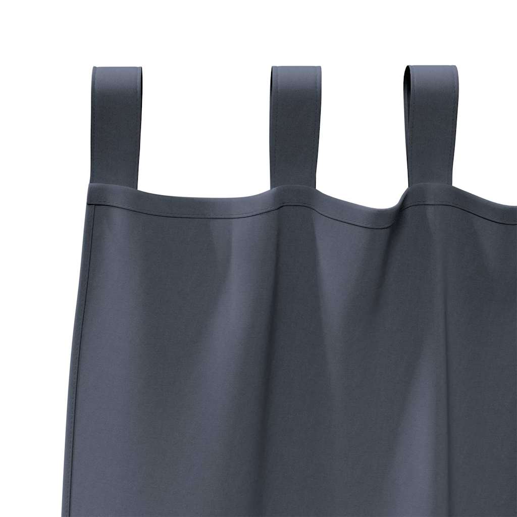 Tende Blackout con Anelli 2 pcs Antracite 175 x 140 cm | homemem39