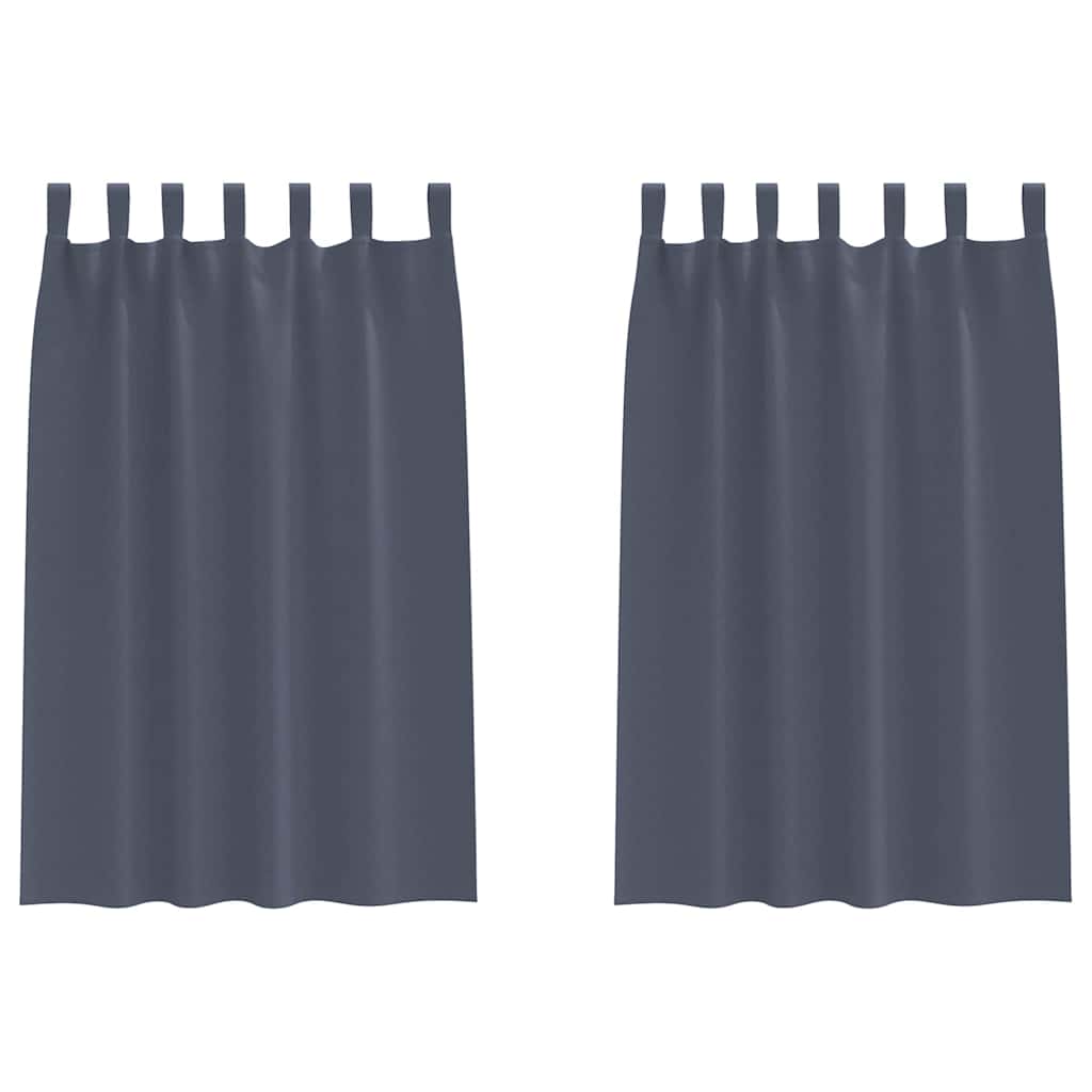 Tende Blackout con Anelli 2 pcs Antracite 175 x 140 cm | homemem39