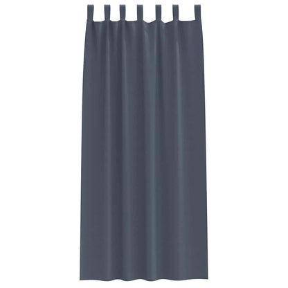 Tende Blackout con Anelli 2 pcs Antracite 225 x 140 cm | homemem39
