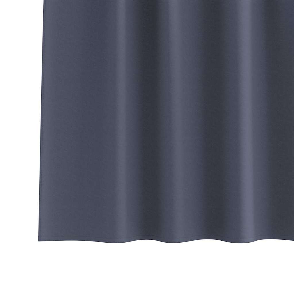 Tende Blackout con Anelli 2 pcs Antracite 245 x 140 cm | homemem39