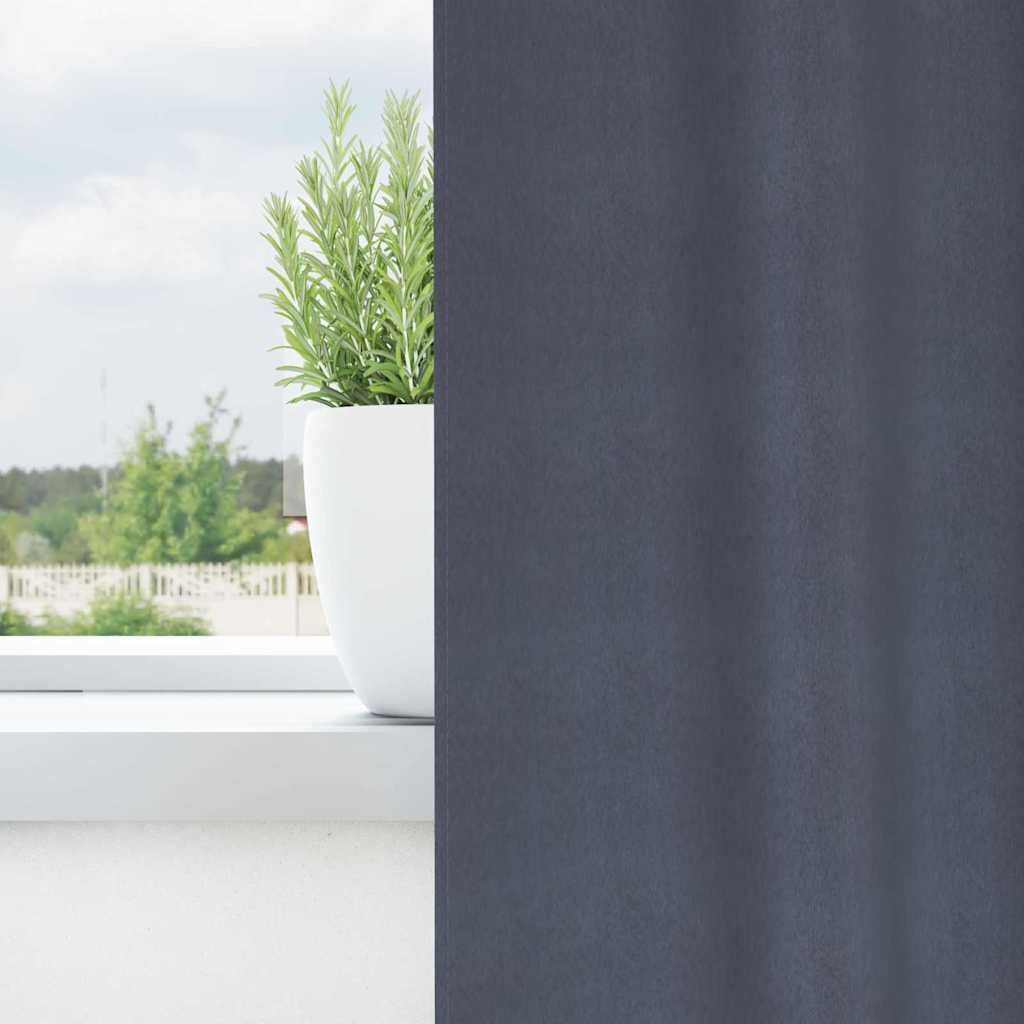 Tende Blackout con Anelli 2 pcs Antracite 260 x 140 cm