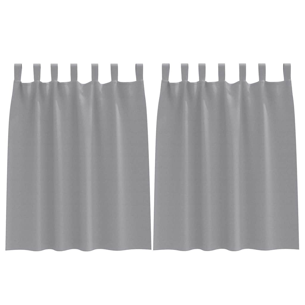 Tende Blackout con Anelli 2 pcs Grigio chiaro 140 x 140 cm | homemem39