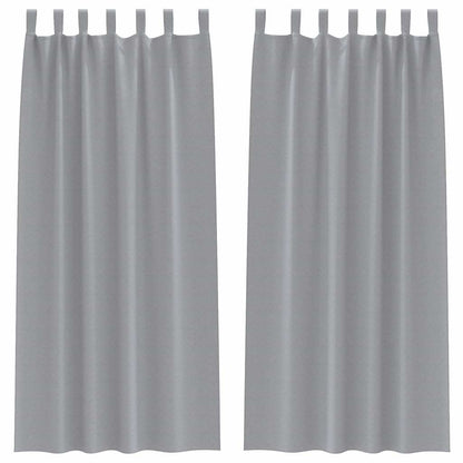 Tende Blackout con Anelli 2 pcs Grigio chiaro 225 x 140 cm | homemem39