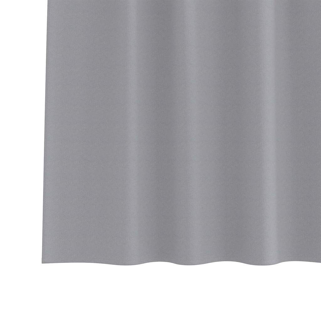 Tende Blackout con Anelli 2 pcs Grigio chiaro 260 x 140 cm | homemem39