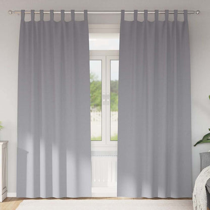 Tende Blackout con Anelli 2 pcs Grigio chiaro 260 x 140 cm | homemem39